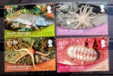 Georgia de Sud 2013 fauna marina pești , moluste, stele de mare serie 4v neștampilată
