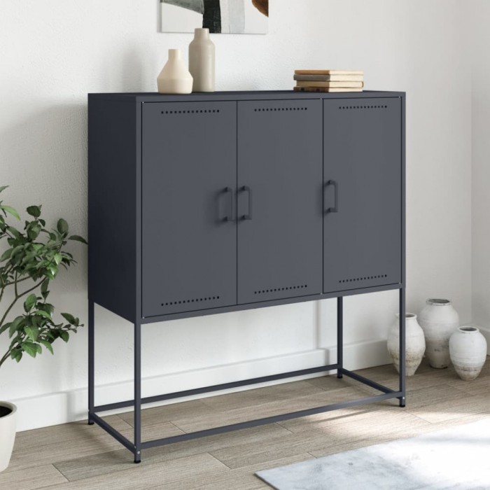 Gossi dulap inalt, antracit, 100,5x39x107 cm, otel