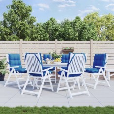 vidaXL Perne scaun spătar mic, 6 buc albastru regal, țesătură Oxford 377703