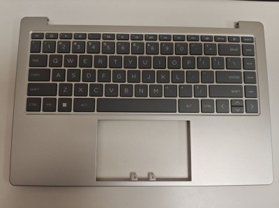 Carcasa superioara cu tastatura palmrest Laptop, HP, 14-EE, N35869-001, argintie, layout US foto