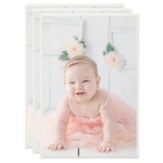 vidaXL Rame foto colaj pentru masă 3 buc. argintiu 21x29,7 cm MDF 332172