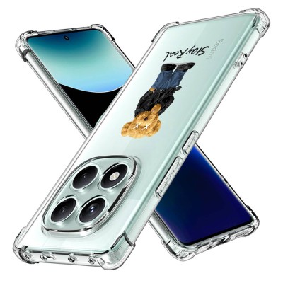 Husa antisoc pentru xiaomi redmi note 14 pro 4g / poco f7, airbag pro, clear, stay real foto