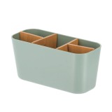 Organizator X5 Bamboo 21X9X10 Cm &ndash; Verde Mentă | Organizatoare Baie