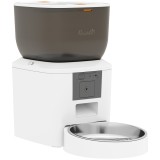 PawHut Distribuitor automat hrană pentru pisici și c&acirc;ini 4L Wi‑Fi 2,4 GHz, control prin aplicație cu cameră, bol, Alb | Aosom Romania