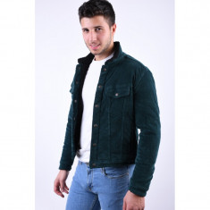 Geaca Velur imblanita Jack&amp;amp;Jones Alvin Jjsherpa Corduroy Sea Moss foto