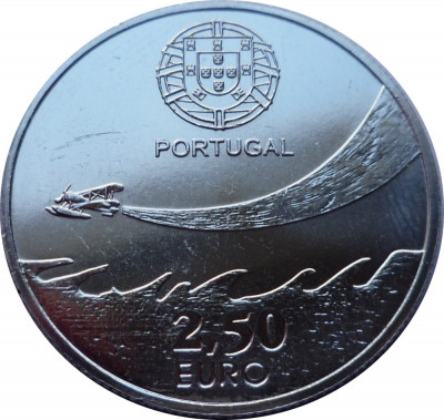 Portugalia 2,5 Euro 2014 (Aviatia Militara) KM-841 UNC !!! foto