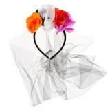 Bentita Halloween cu trandafiri si voal