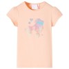 Tricou pentru copii, portocaliu deschis, 128, vidaXL