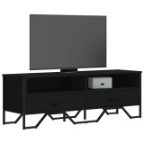 Gossi dulap tv, negru, 122x34x41 cm, lemn prelucrat