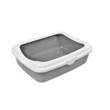 Litiera premium pentru pisici, 48 x 37 x 16 cm, Gri