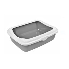 Litiera premium pentru pisici, 48 x 37 x 16 cm, Gri