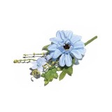 Cumpara ieftin Floare artificiala verde albastra cm 22.5 H