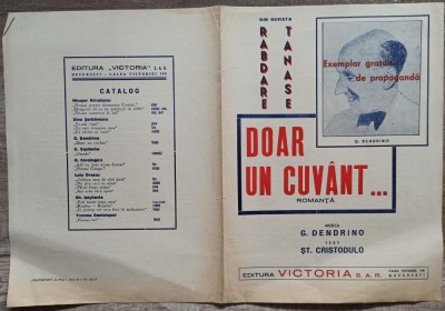 Doar un cuvant// partitura foto