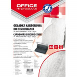 Set 100 Coperti Indosariere A4 Carton Imitatie Piele OFFICE Products, Culoare Alba, Coperti pentru Indosariat Documente, Coperti Indosariere Documente