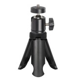 Mini trepied de birou cu cap cu bila rotativ 360 , 8.5 cm inaltime, montura 1 4 inch, ABS si metal, baza antialunecare, pentru telefon, webcam si came