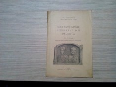 NOUI MONUMENTE FUNERARE DIN DRUBETA - Al. Barcacila (dedicatie-autograf) - Editura Scrisul Romanesc , 1932, 39 p. cu 37 figuri