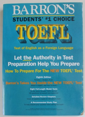 TOEFL , HOW TO PREPARE FOR THE TEST , BARRON &amp;#039;S STUDENTS NO. 1 CHOICE ,1996 foto