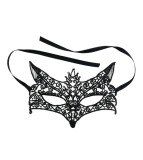 Masca carnaval dantela Wolf (lup) neagra