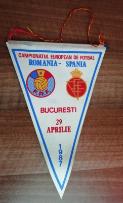 M3 C7 - Tematica sport - fobal - Romania - Spania - 29 aprilie 1987 foto