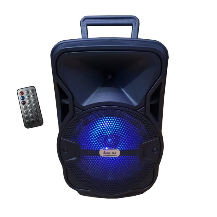Boxa portabila cu Bluetooth ,cititor USB , card MicroSD , radio , microfon cu fir , negru