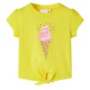 Tricou pentru copii, galben, 104, vidaXL