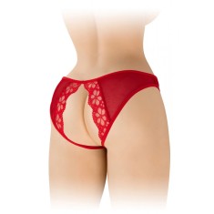Bikini Crotchless Ambre, Rosu, S-L