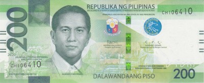 Bancnota Filipine 200 Piso 2020 - P226a UNC ( vezi descriere ) foto