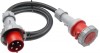 Cordon prelungitor 5G25 125A 5 metri trifazic de mare putere aproximativ 58kw cablu H07RN-F cu izolatie din cauciuc in executie grea IP67