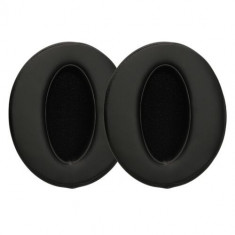 Set 2 Earpads kwmobile pentru Sennheiser HD 4.50SE /HD 4.30G/HD 4.20S, Piele ecologica, Negru, 60598.01