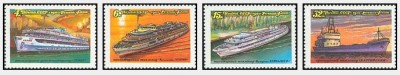 URSS 1981 - Navigatie, nave fluviale, serie neuzata foto