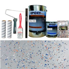 Kit Complet Vopsea Epoxidica Gri Deschis Sporty Orange