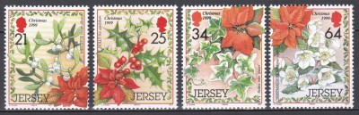 Jersey 1999 - Crăciun - Flori, MNH foto