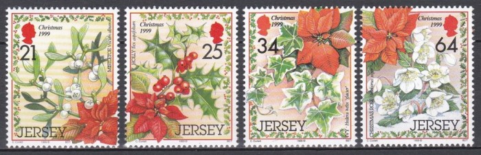Jersey 1999 - Crăciun - Flori, MNH