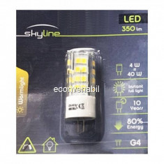 Bec LED SMD 4W Bulb Alb Natural 4000K G4 12V Skyline SL1388 foto