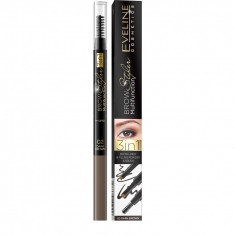 Creion multifunctional pentru sprancene Eveline Cosmetics, Brow Styler, 02 dark brown foto