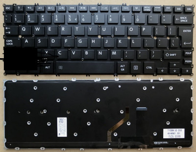 Tastatura neagra UK iluminata Toshiba KiraBook 13-AT01S foto
