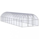 VidaXL Coteț de găini pentru exterior, 3x10x2 m, oțel zincat