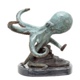 Caracatita-statueta din bronz cu un soclu din marmura TBA-28, Animale