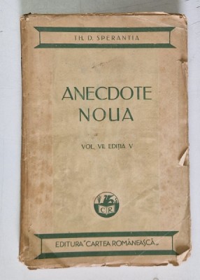 ANECDOTE NOUA, VOL.VII, EDITIA V de TH. D. SPERANTIA foto