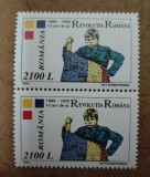 TIMBRE ROMANIA MNH LP1500/1999 10 ani de la Revolutia Romana -Serie in pereche, Nestampilat