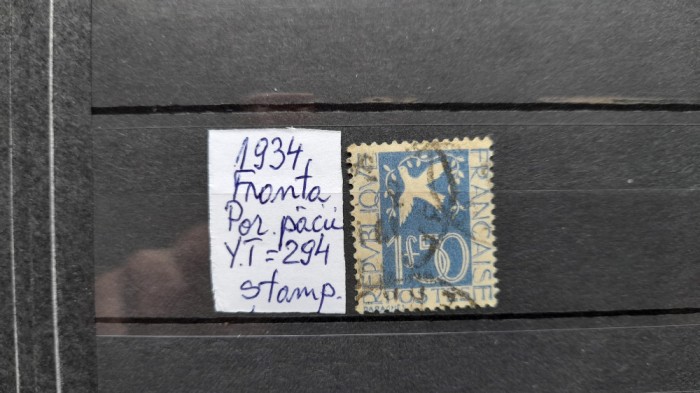 1934-Franta-por.pacii YT294-c.set -stamp.