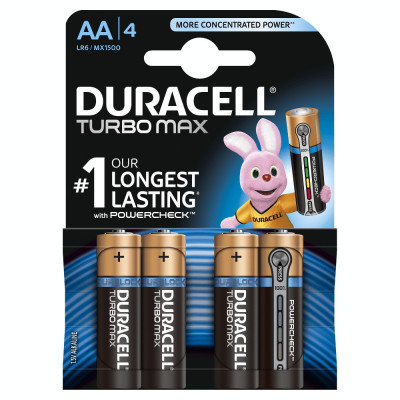 Baterii DuraCell AA TurboMax Ultra Alcaline LR6 blister 4buc foto