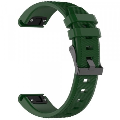 Curea Techsuit W058 pentru Garmin Instinct / Approach / Fenix Watch Series, 20mm, Verde Inchis foto