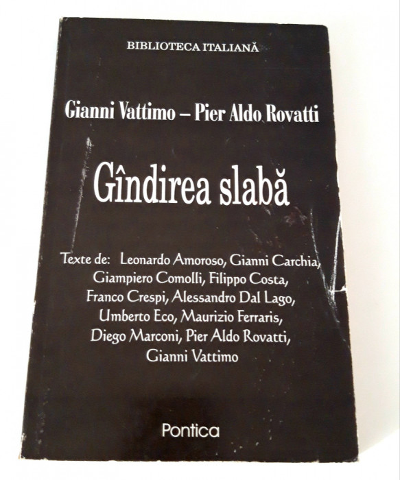 Gianni Vattimo Gandirea slaba