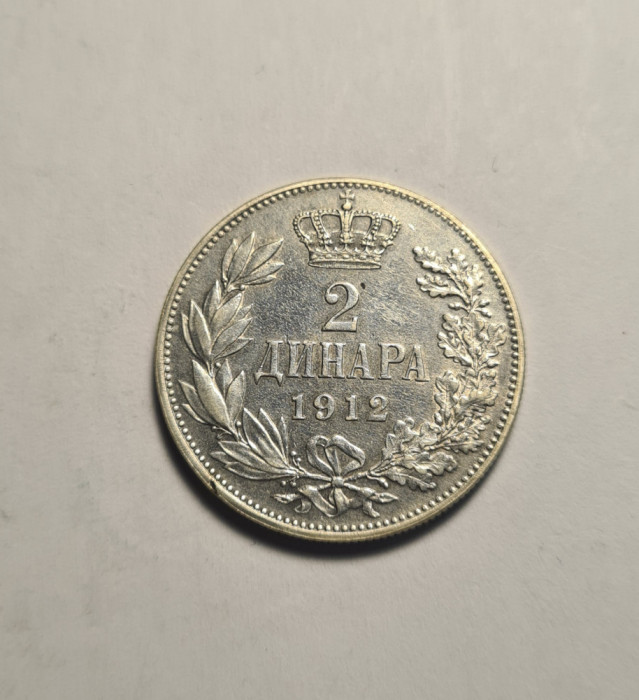 Serbia 2 Dinara 1912 Piesa Frumoasa