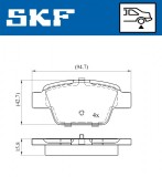 Set placute frana spate SKF VKBP90315