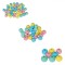 Set Mărgele Lemn, 80 Bucăți, 3 Dimensiuni, Multicolor