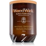 Woodwick Renew Ginger &amp; Tumeric lum&acirc;nare parfumată cu fitil din lemn 368 g