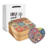 Cumpara ieftin Set cadou cutie organizatoare bijuterii si oglinda din pluta