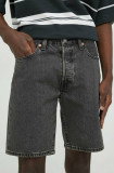Levi&#039;s pantaloni scurti jeans barbati, culoarea gri